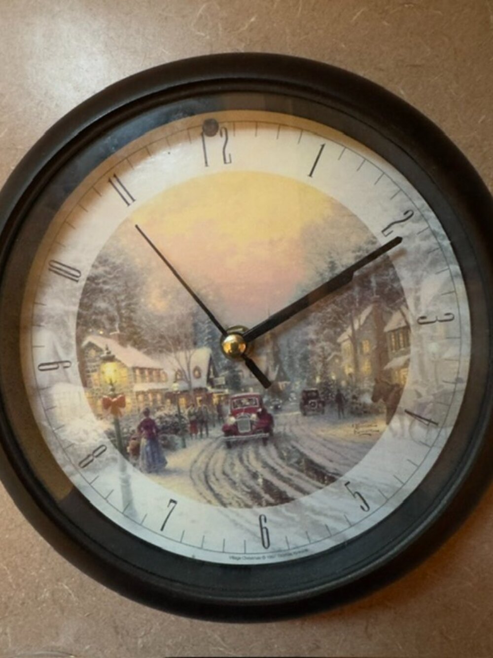 Thomas Kinkade Christmas Carol Clock